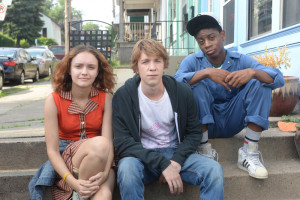Olivia Cooke as Rachel, Thomas Mann as Greg, and R.J. Cyler as Earl, in ME AND EARL AND THE DYING GIRL. Photo courtesy of Fox Searchlight © All Rights Reserved.